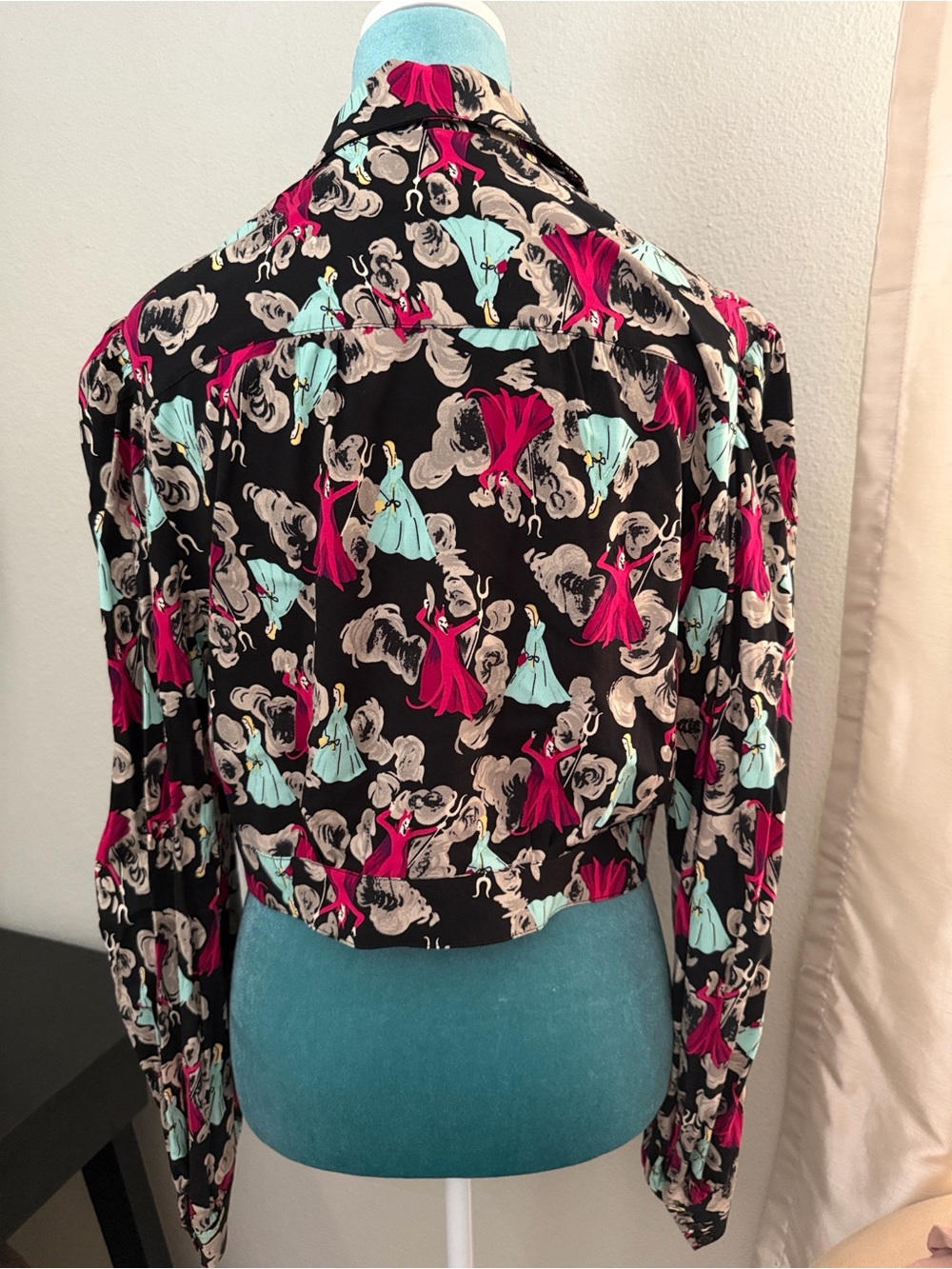 Trashy diva temptation zip up blouse (no neck tie ) sz 12 - Picture 3 of 4